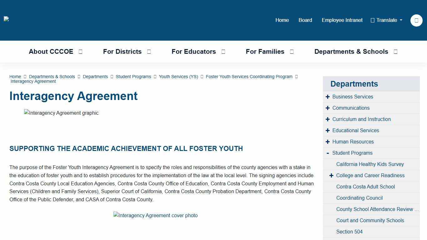 Contra Costa County Office of Education - Interagency Agreement