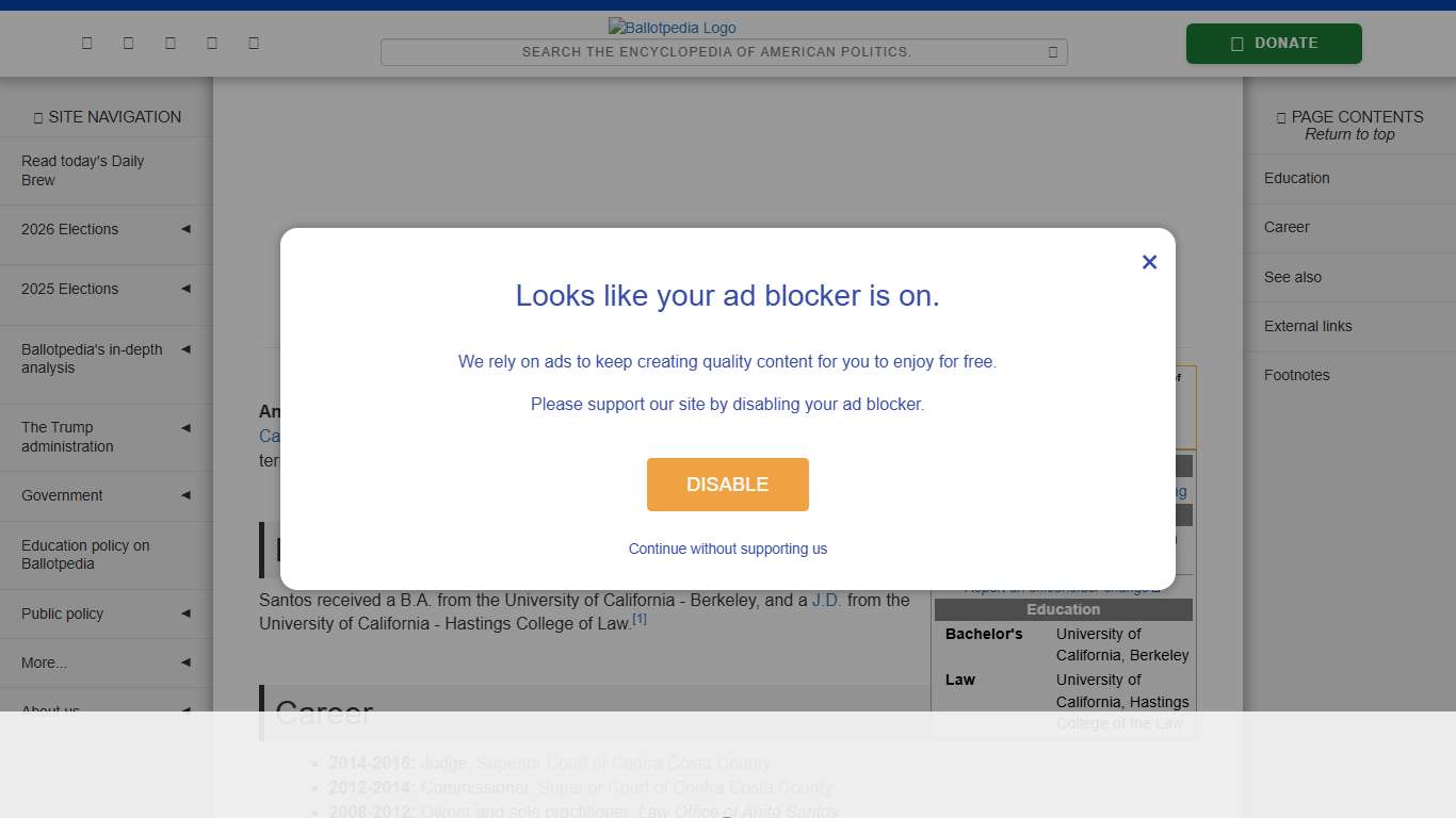 Anita L. Santos - Ballotpedia